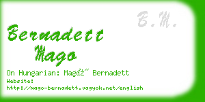 bernadett mago business card